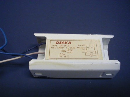Osaka 3 Wire Fluorescent Light Ballast (120 Volt) (Was In An 18 Inch Fixture) (Item #32) $11.99